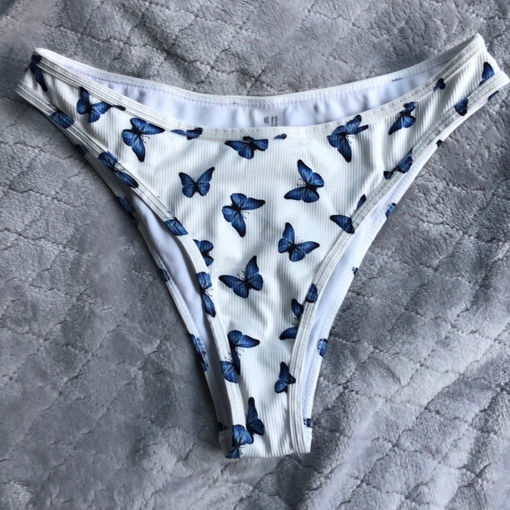 blue butterfly bottoms with matching top